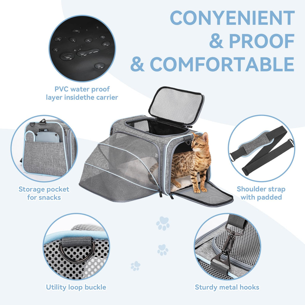 Small Double Expandable Cat Carrier C1079