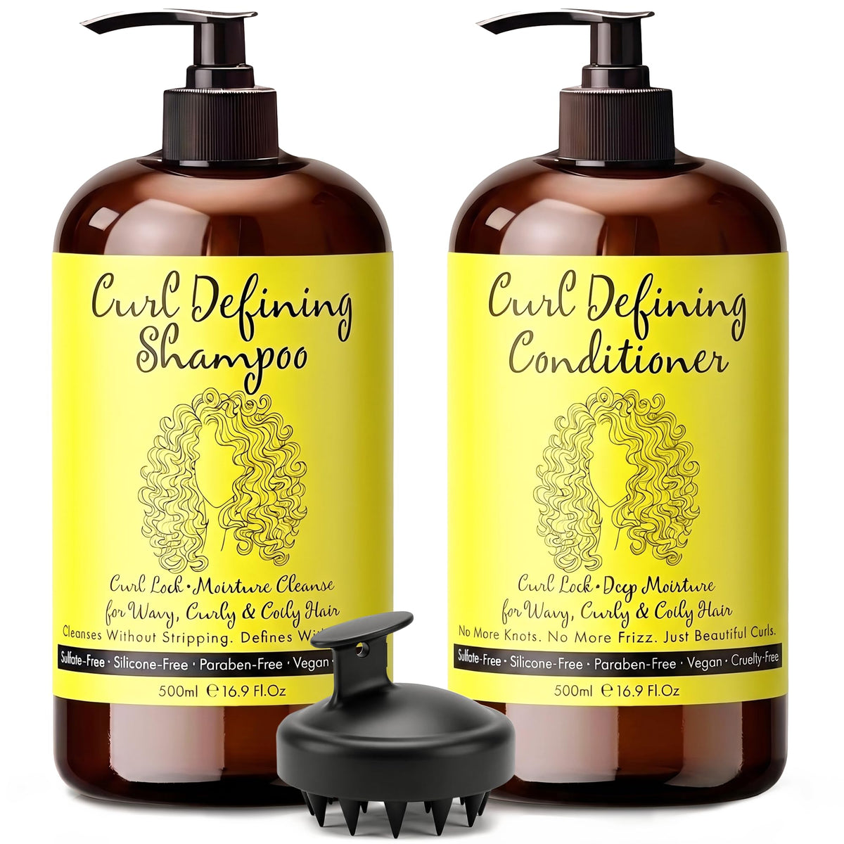 Curly Hair Shampoo and Conditioner Set W7822