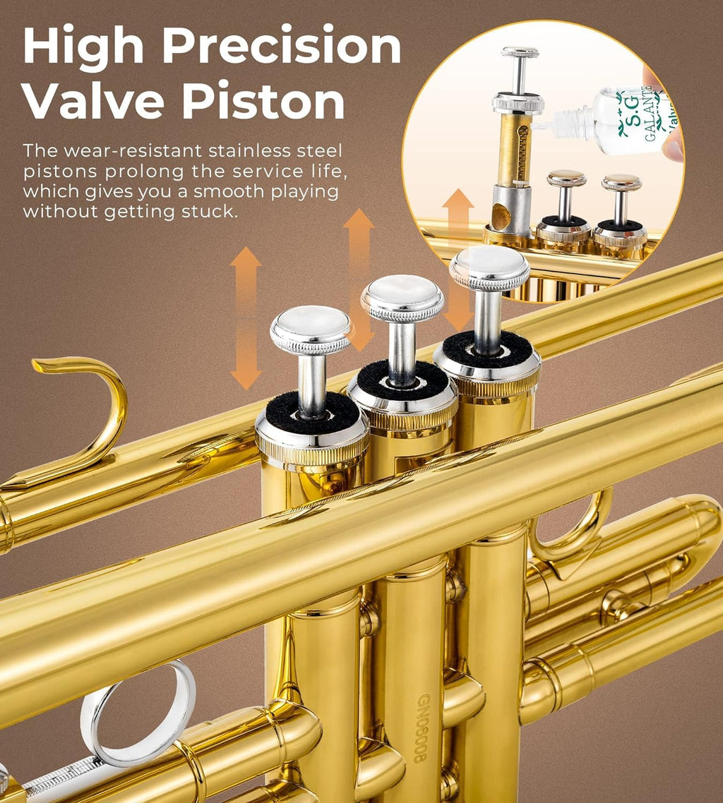 Bb Trumpet Gold Finish Brass F4044