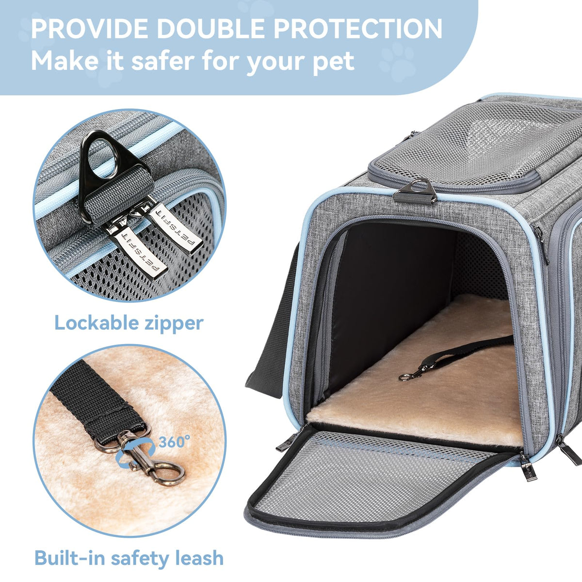 Small Double Expandable Cat Carrier C1079