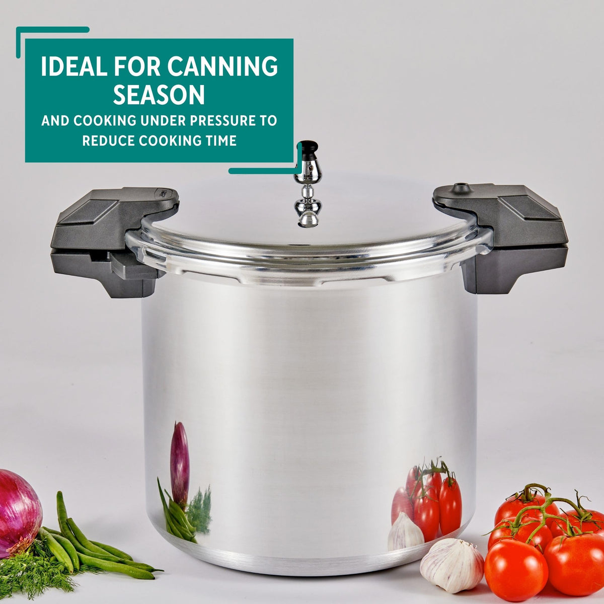 22 Qt Aluminum Pressure Canner with 3 Regulators D27608