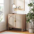 Mid-Century Modern Wood Storage Cabinet with Doors Z868