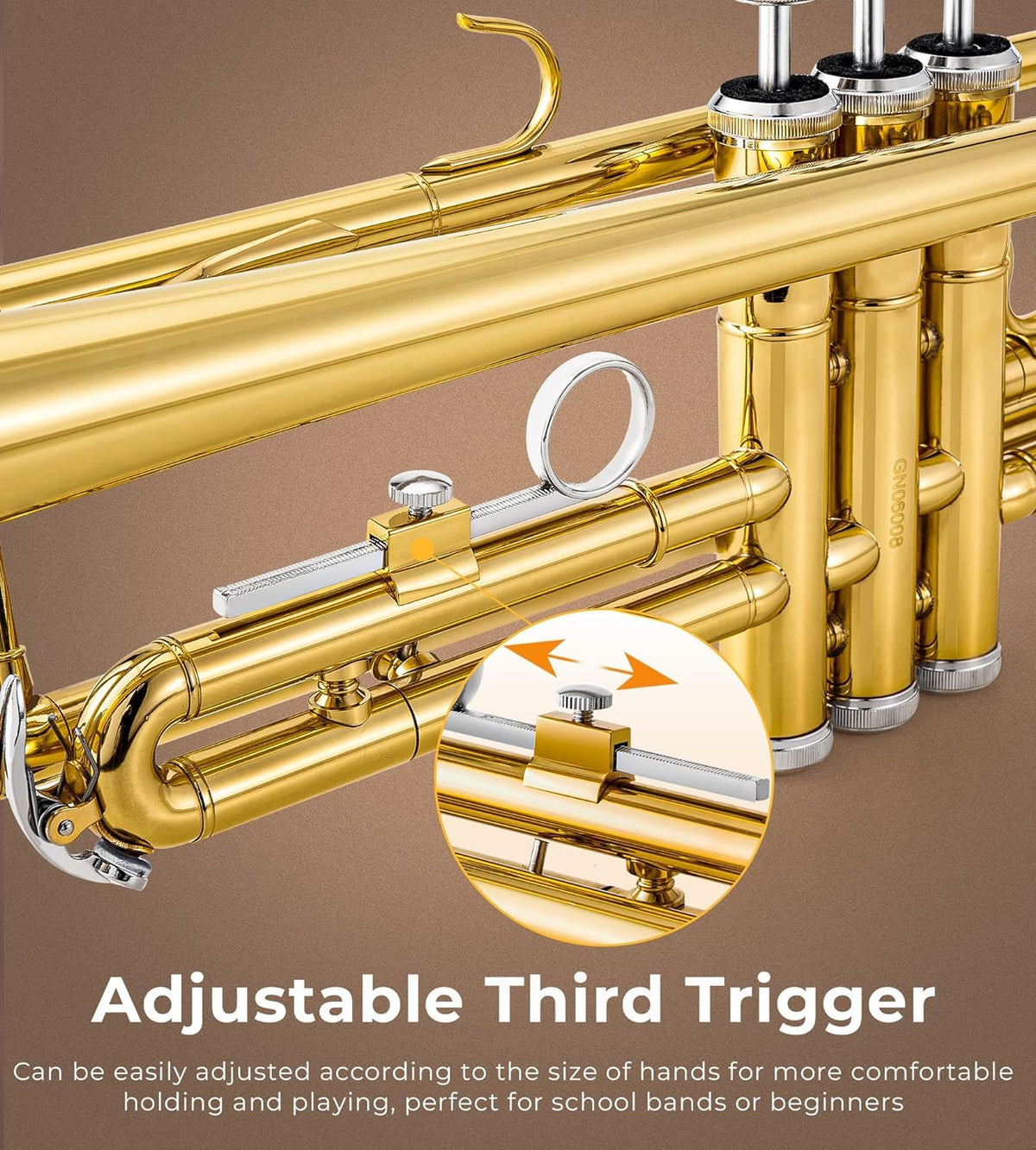 Bb Trumpet Gold Finish Brass F4044