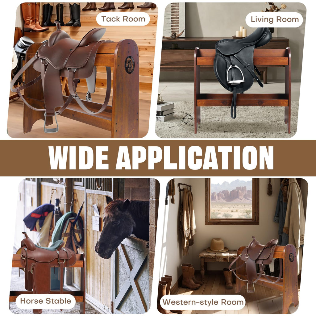 Solid Wood Saddle Rack O210