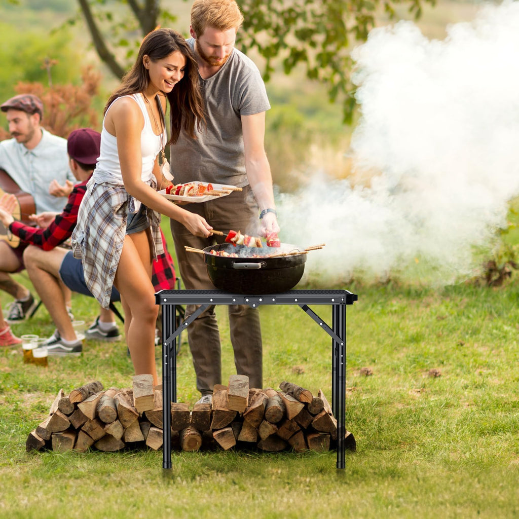 2ft Folding Camping Grill Table Black X906