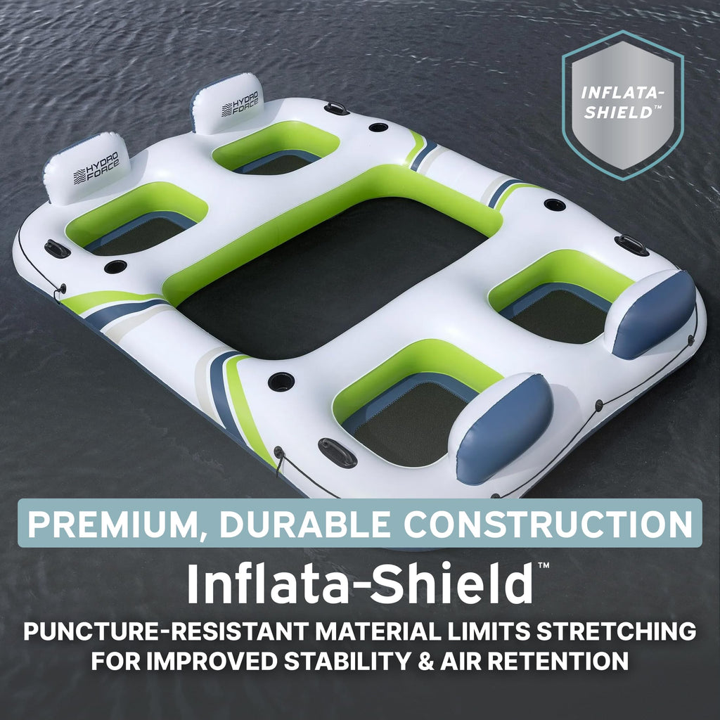 4 Person Inflatable Lounger with Cup Holders F323