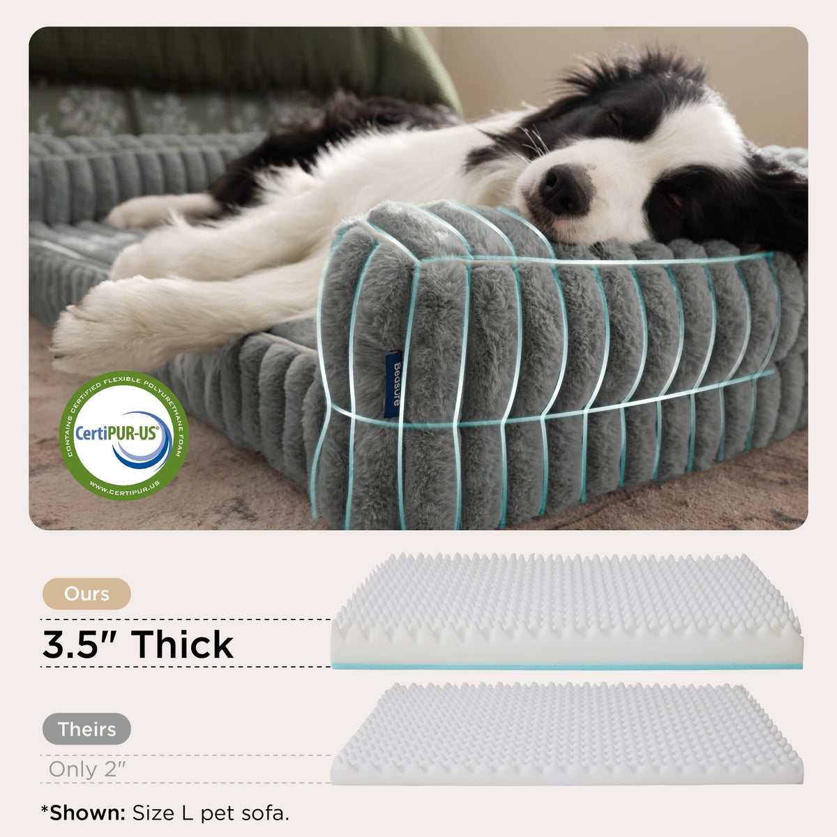 Memory Foam Orthopedic Dog Beds Large Sized Dog 35" U40100