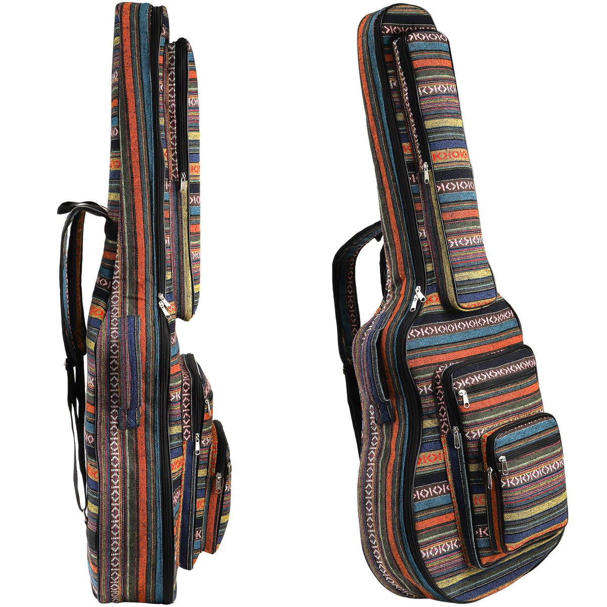 43 Inch Acoustic Guitar Gig Bag with Backpack Strap and 5 Pockets A6648