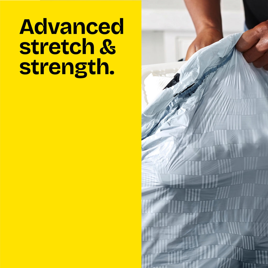 13 Gal Lavender Drawstring Trash Bags, 80 Ct X18000