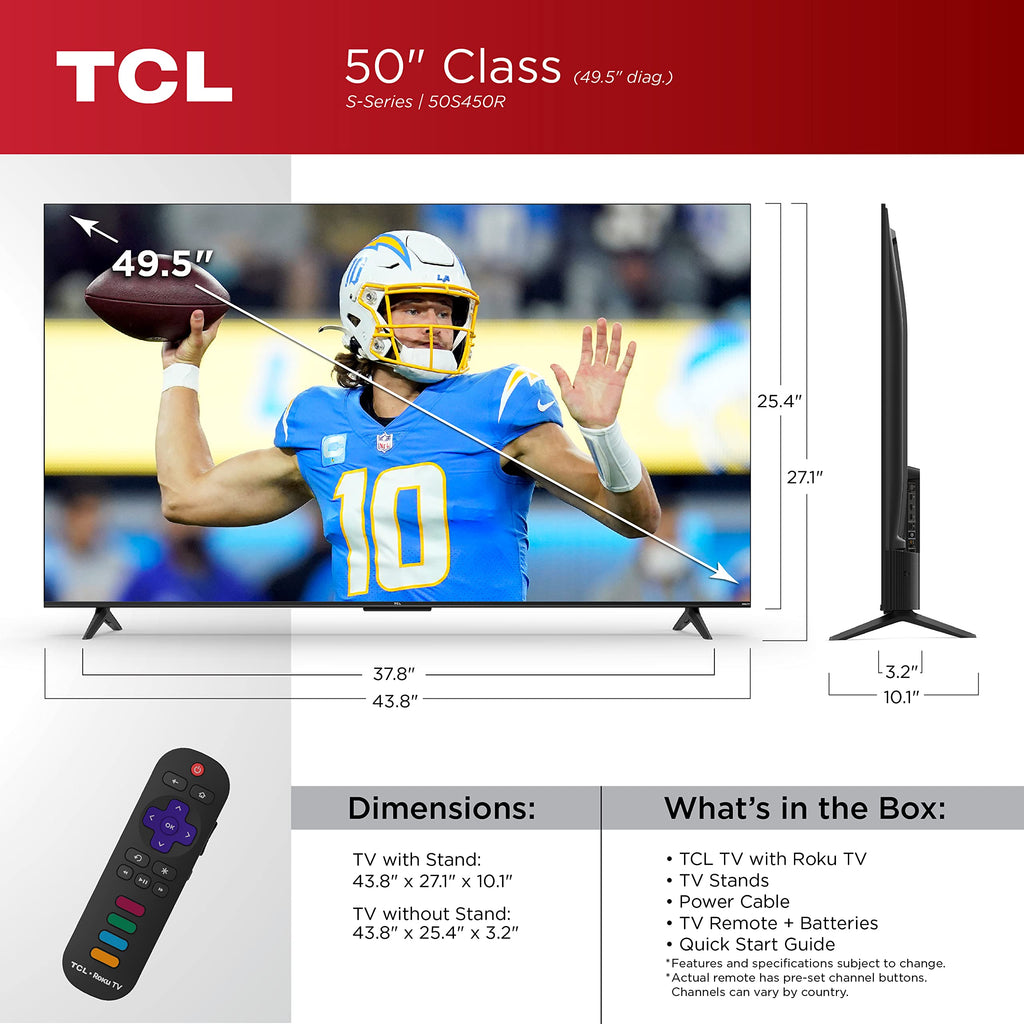 50-Inch 4K LED Smart TV with Roku TV S86267