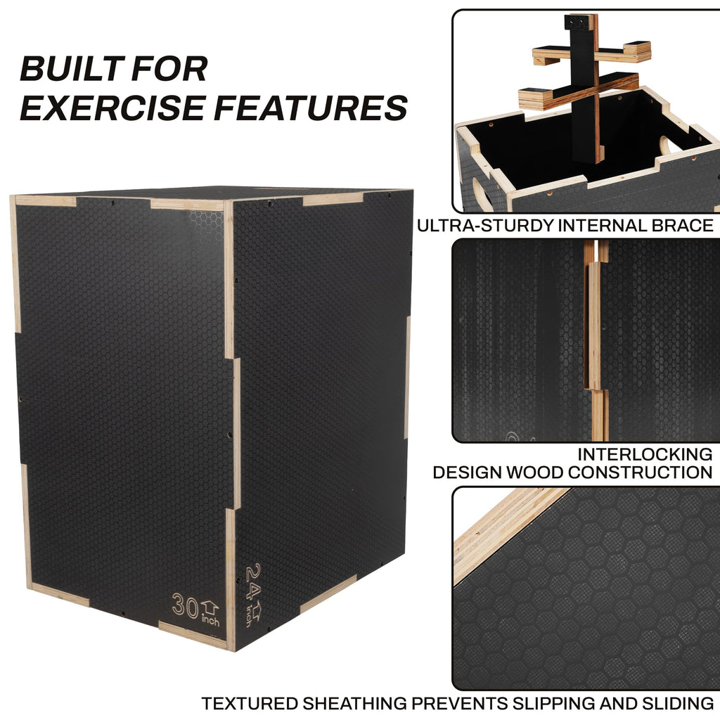 Wooden Plyo Box Jump Exercise Platform S3540