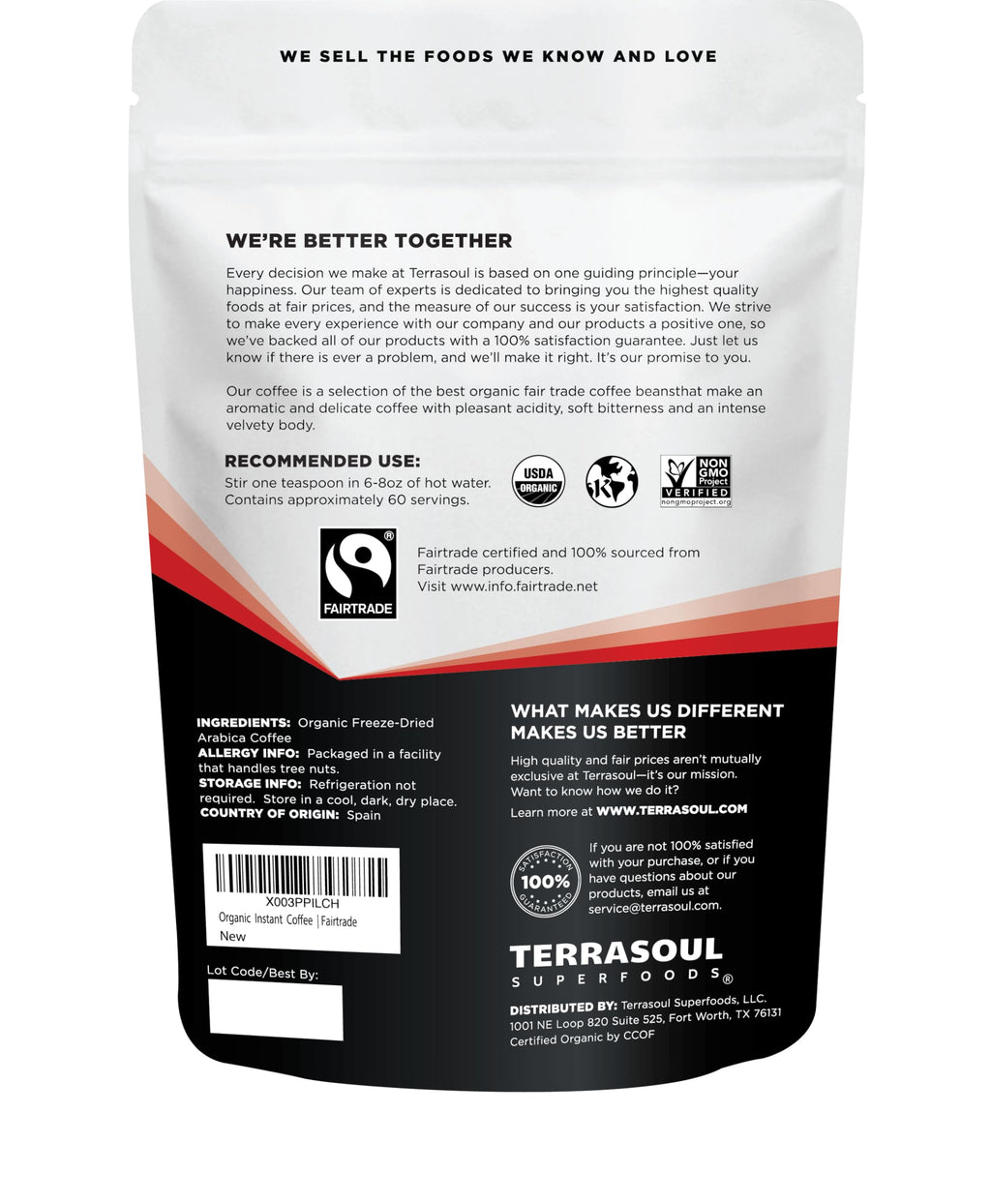 Organic Freeze-Dried Instant Coffee, 3.5 oz X9455