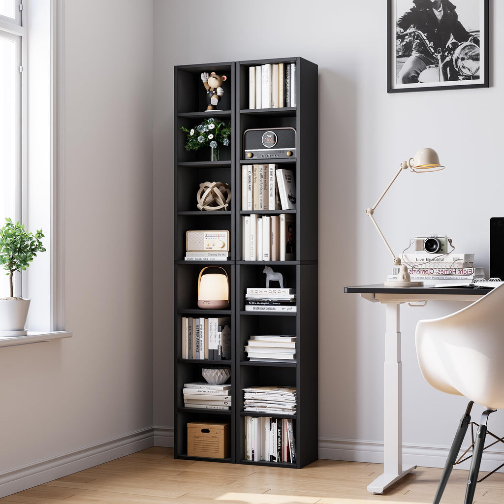 71 Inches Tall Narrow 8-Tier Bookcase with Adjustable Shelves Z116298