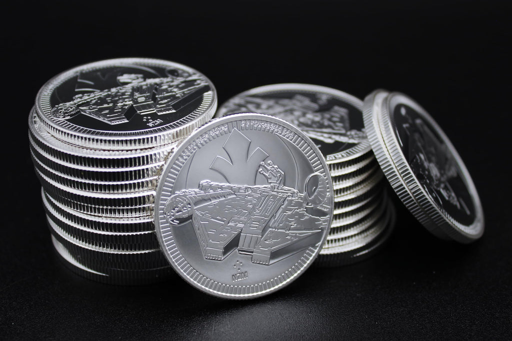 1 oz Silver Star Wars Millennium Falcon $2 E4791