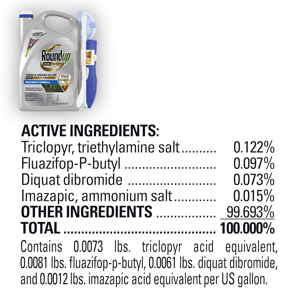 Dual Action Weed & Grass Killer with Wand, 1 gal. O521824