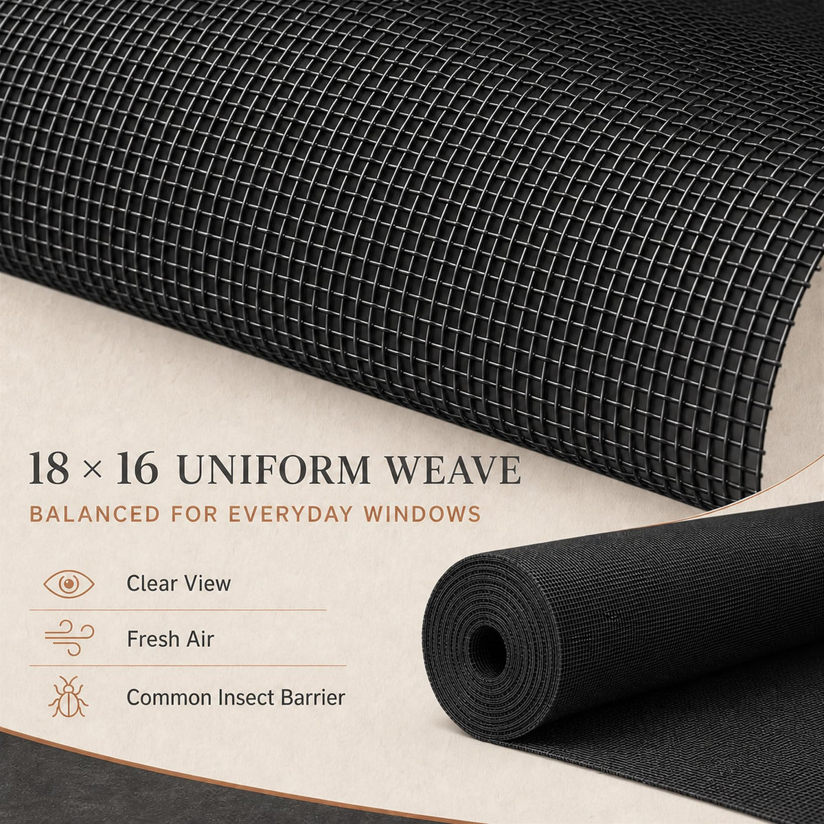 Black Aluminum Screen Door Mesh 48 in x 100 ft Roll M409452