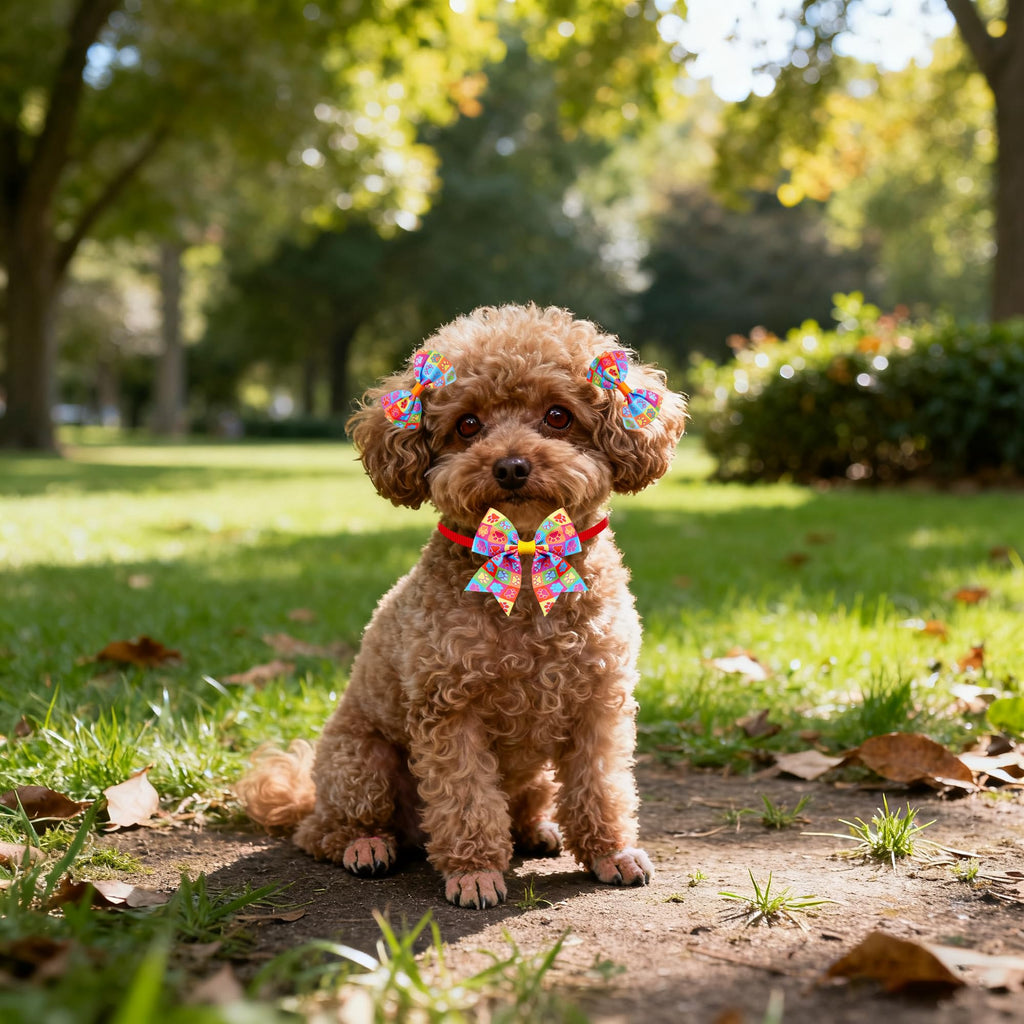 120PCS Dog Bows Collar Flowers and Bowties Grooming Accessories L716117