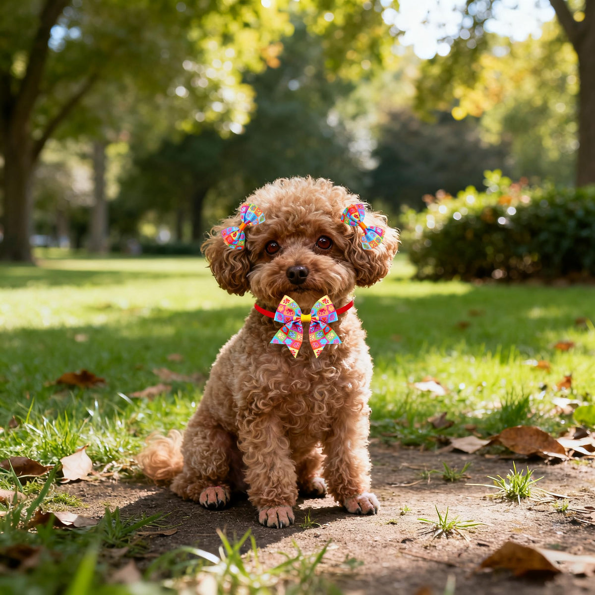 120PCS Dog Bows Collar Flowers and Bowties Grooming Accessories L716117