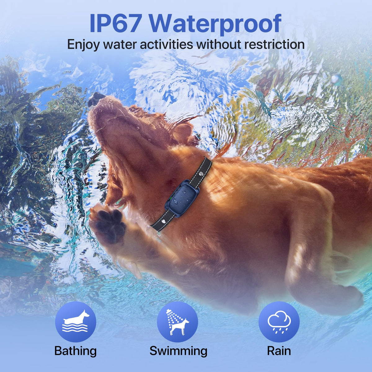 Automatic Waterproof Rechargeable Dog Bark Collar U80813