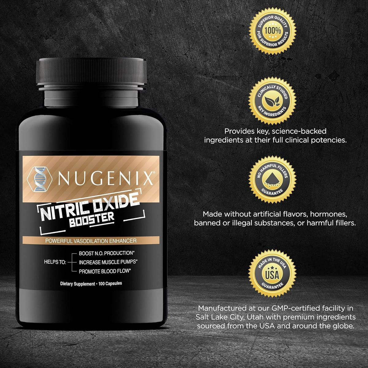 Nitric Oxide Booster Supplement 100ct N71595