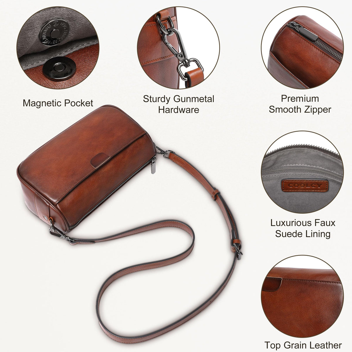 Leather Crossbody Bag R8437