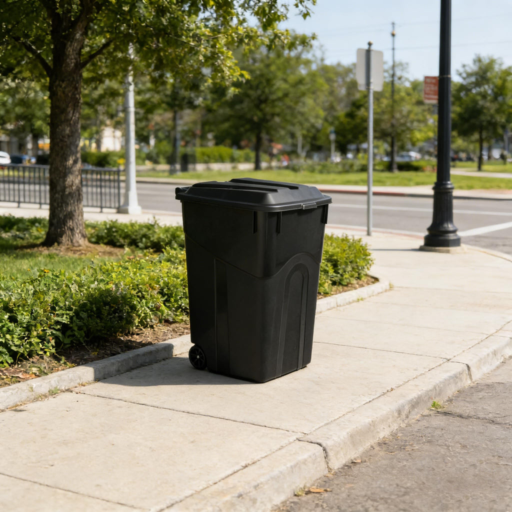 45 Gallon Wheeled Trash Can with Lid R945621