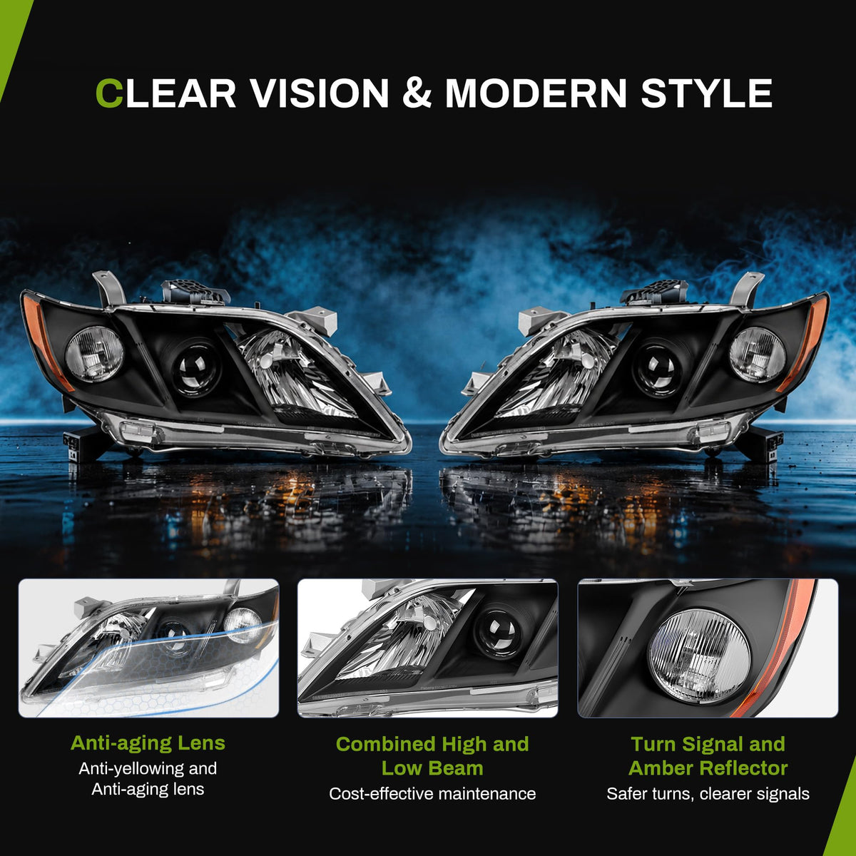 Headlights for Toyota Camry 2007-2009 A59926