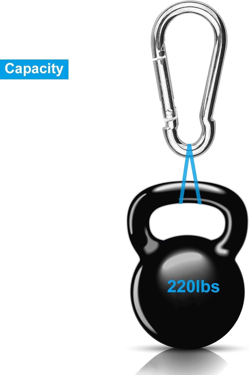 100 Pack Galvanized Steel M5 Carabiner Clip W492064