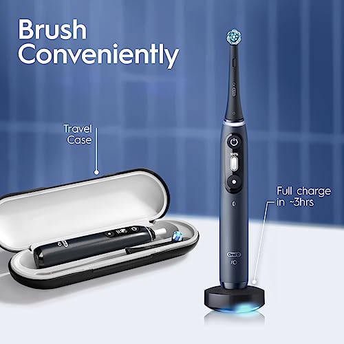 Black Rechargeable Electric Toothbrush with 5 Cleaning Settings, 2 Replacement Heads, Travel Case E35720