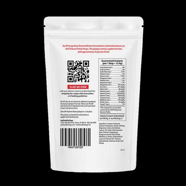 Beef & Russet Potato Do It Yourself Nutrient Blend Dog Food Z499927