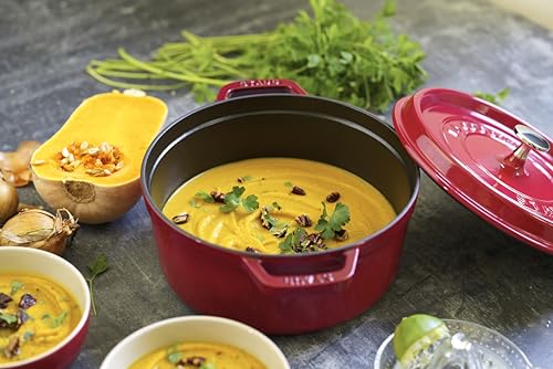 4 Qt. Round Cocotte Cherry Red E9296