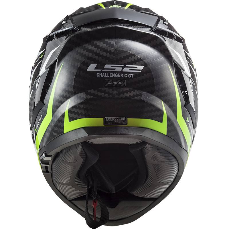 White-Yellow Carbon Helmet, Size 2XL Y98635