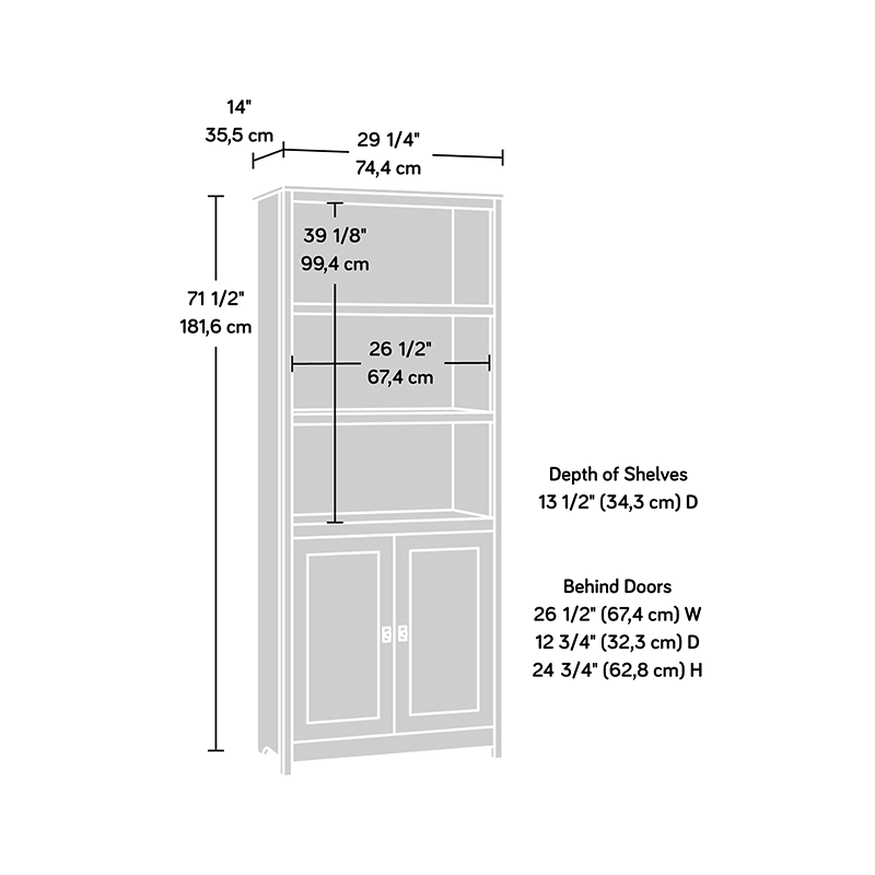 3 Shelf Bookcase in Soft White F5547