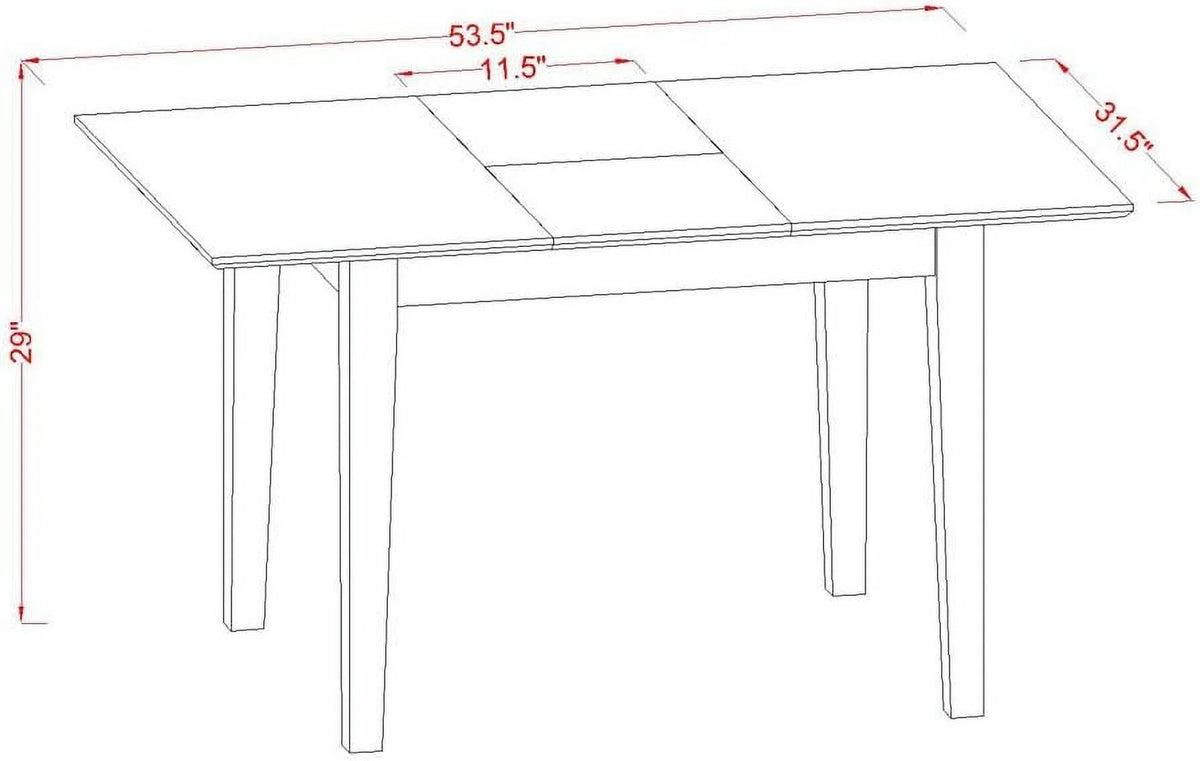 Solid Wood Rectangle Dining Table with Leaf D549743