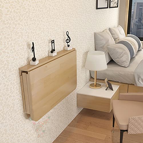 Solid Wood Wall-Mounted Drop-Leaf Table 80 * 40cm B438