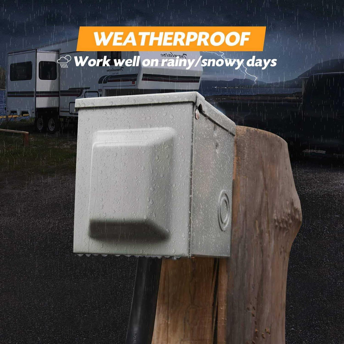 50 Amp 125/250 Volt NEMA 14-50R Weatherproof RV Power Outlet Box Q68167