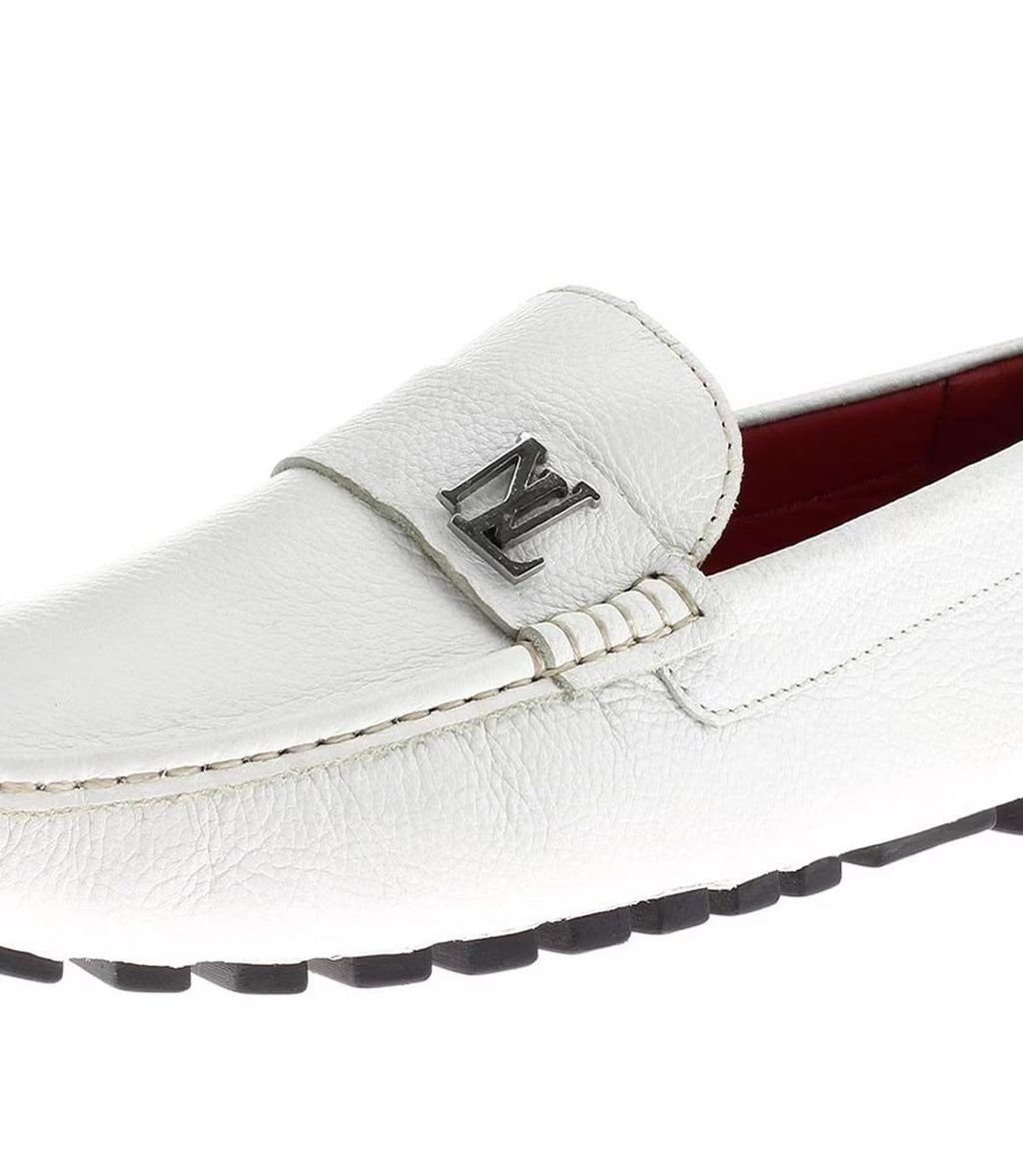 White Leather Comfort Shoes P239119