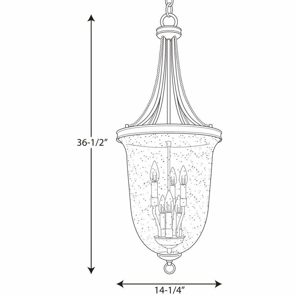 Antique Bronze Seeded Glass Pendant Light N38436