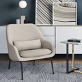 30 inch Wide Mid Century Modern Accent Chair in Linen fabric M826