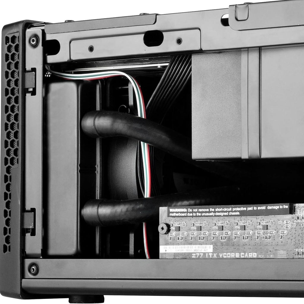 Black Ultra Compact Mini-ITX Computer Case with Mesh Front Panel E283300