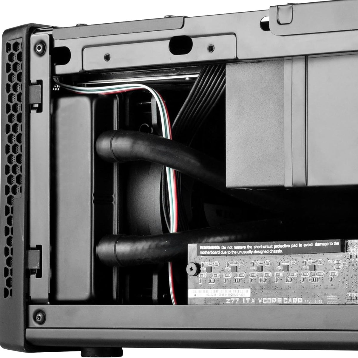 Black Ultra Compact Mini-ITX Computer Case with Mesh Front Panel E283300