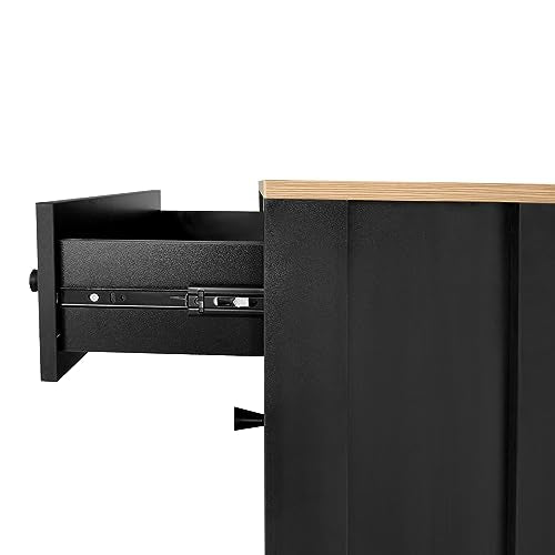 Black Narrow Shoes Cabinet with 2 Adjustable Shelves and Top Drawer U94773