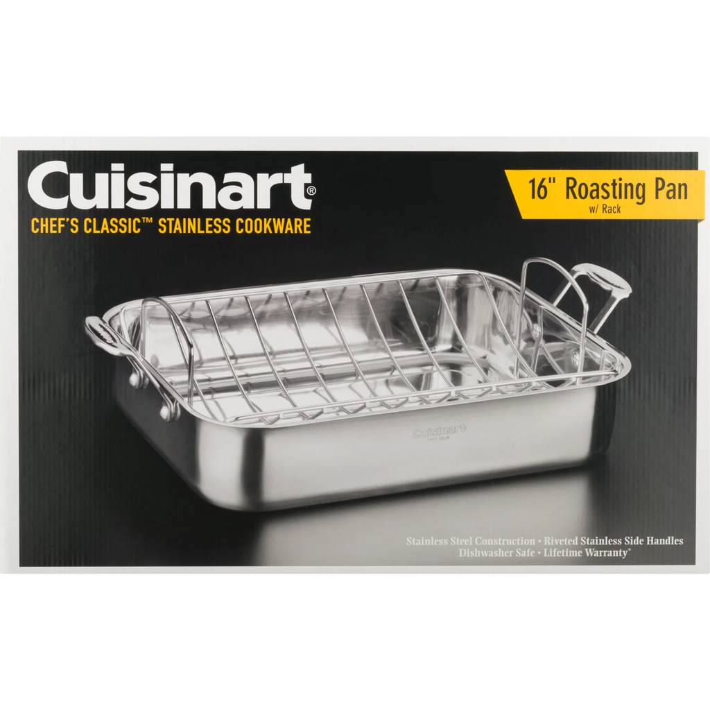 Stainless Steel 16" Roasting Pan with Rack A963