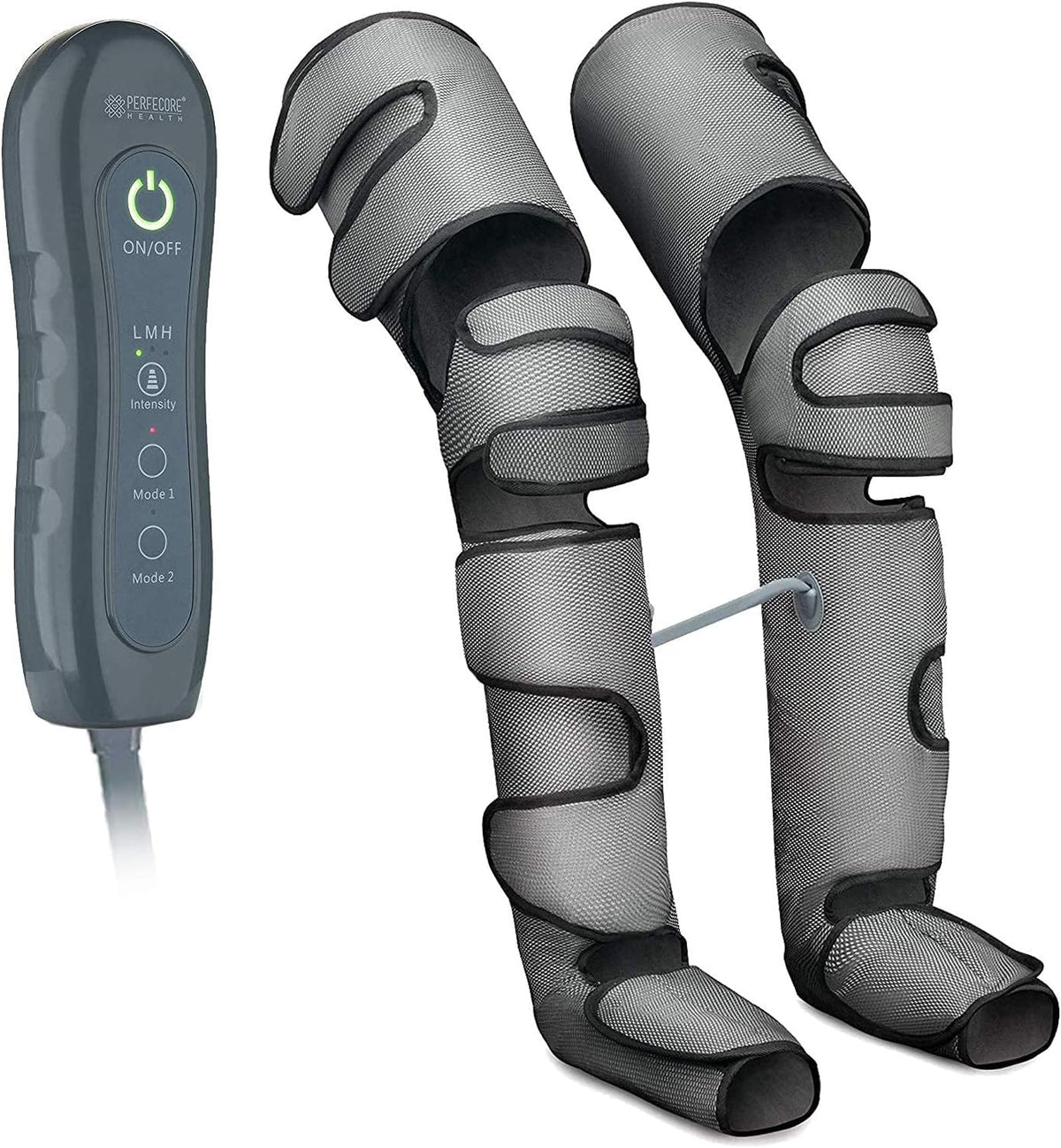 Large Knee Gray Adjustable Foot and Calf Massager with Heat Air Compression Q929