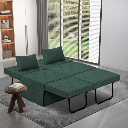Light Blue 36" W Convertible Ottoman Bed Sleeper M433877