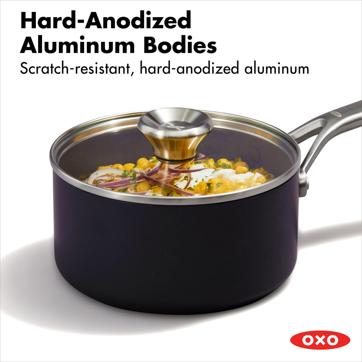 10 Piece Hard Anodized Nonstick Cookware Set, Black V7078