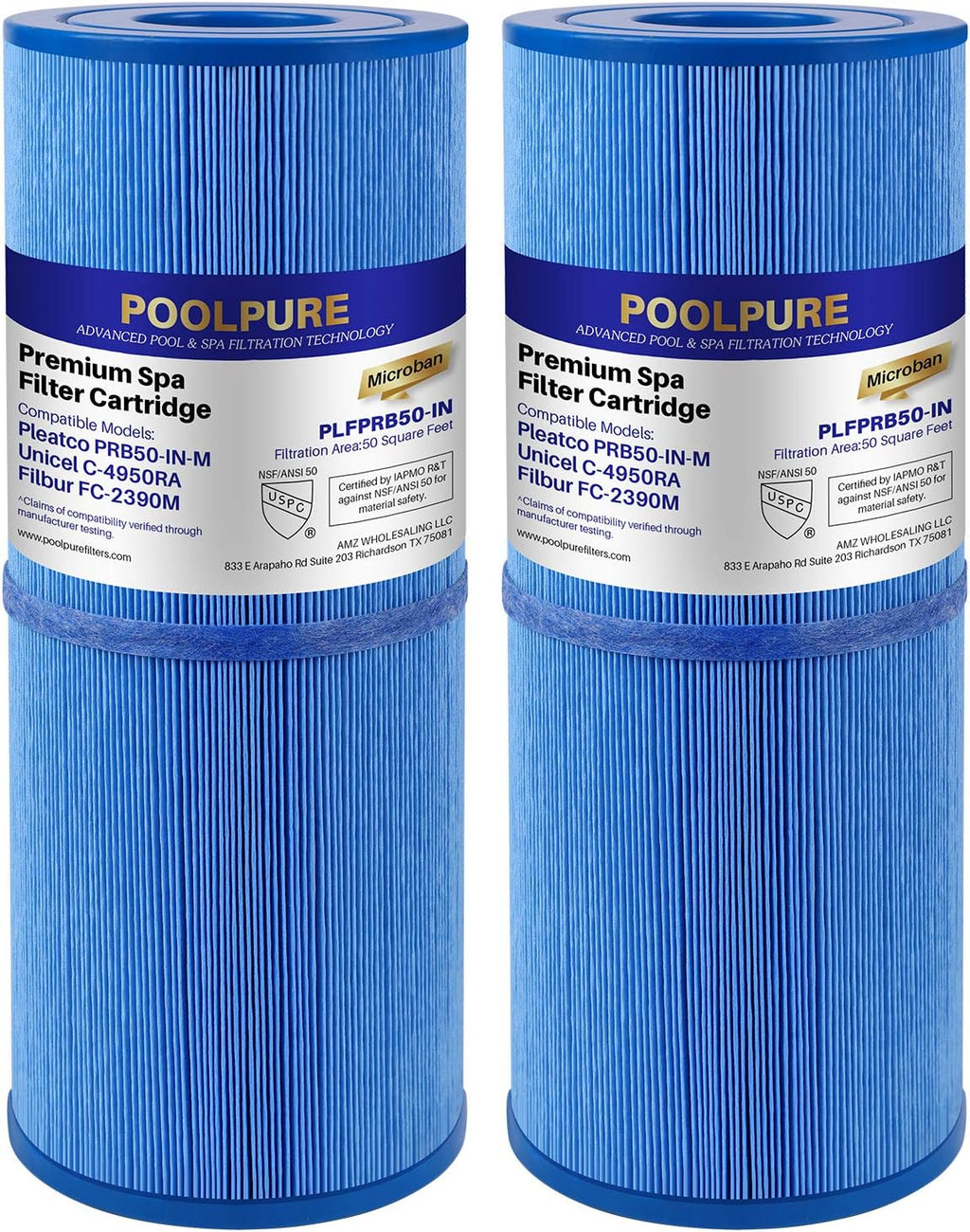 2 Pack 5X13 Hot Tub Filter S490