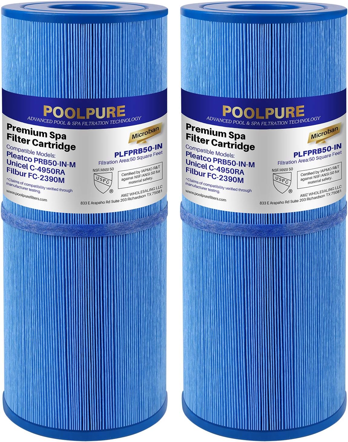 2 Pack 5X13 Hot Tub Filter S490
