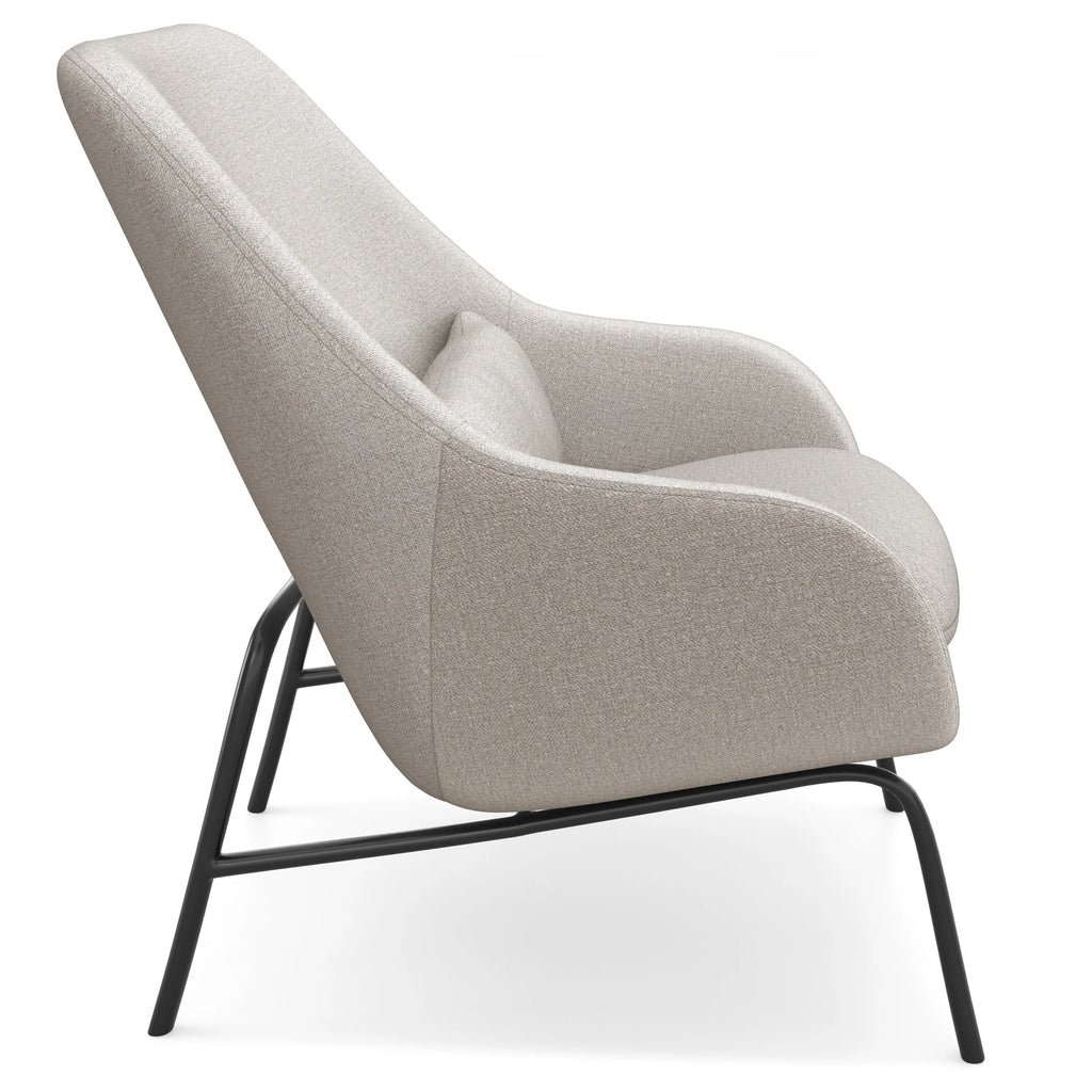 30 inch Wide Mid Century Modern Accent Chair in Linen fabric M826