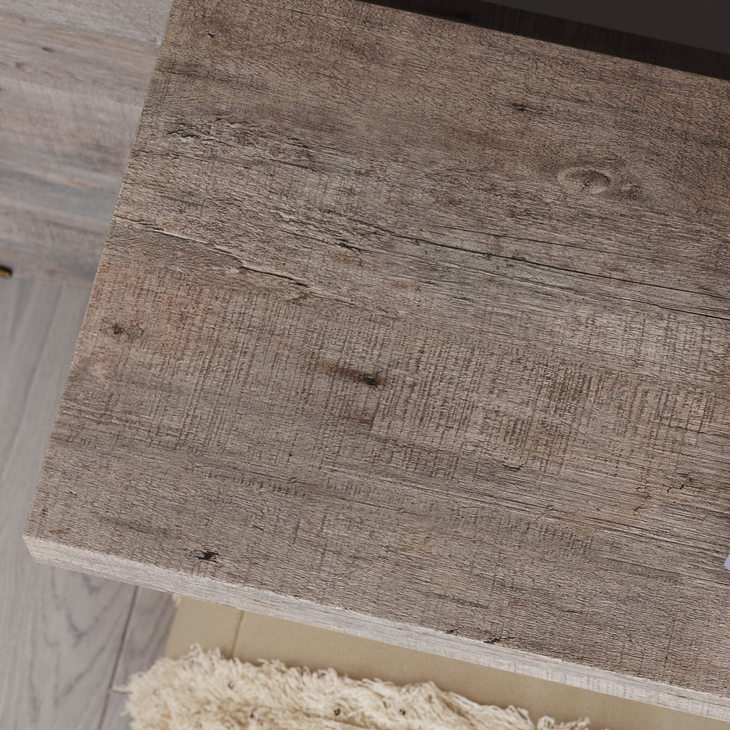 Weathered Wood Finish Entertainment Wall H2366